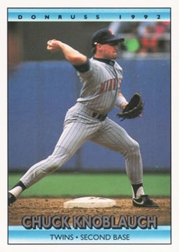 #390 Chuck Knoblauch - Minnesota Twins - 1992 Donruss Baseball