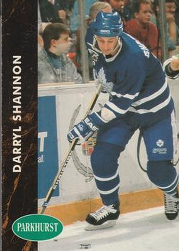 #390 Darryl Shannon - Toronto Maple Leafs - 1991-92 Parkhurst Hockey