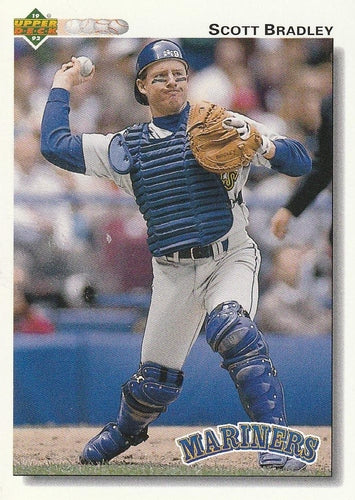 #390 Scott Bradley - Seattle Mariners - 1992 Upper Deck Baseball
