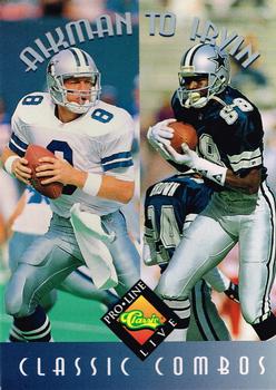 #390 Troy Aikman / Michael Irvin - Dallas Cowboys - 1994 Pro Line Live Football