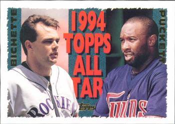 #390 Dante Bichette / Kirby Puckett - Colorado Rockies / Minnesota Twins - 1995 Topps Baseball