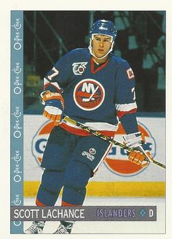 #390 Scott Lachance - New York Islanders - 1992-93 O-Pee-Chee Hockey