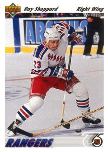 #390 Ray Sheppard - New York Rangers - 1991-92 Upper Deck Hockey
