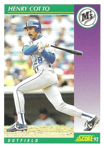 #390 Henry Cotto - Seattle Mariners - 1992 Score Baseball