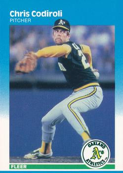 #390 Chris Codiroli - Oakland Athletics - 1987 Fleer Baseball