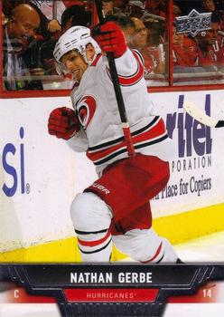 #390 Nathan Gerbe - Carolina Hurricanes - 2013-14 Upper Deck Hockey