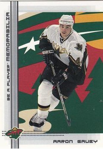 #390 Aaron Gavey - Minnesota Wild - 2000-01 Be a Player Memorabilia Hockey