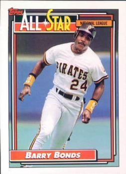 #390 Barry Bonds - Pittsburgh Pirates - 1992 Topps Baseball