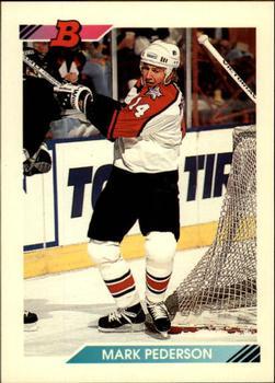 #390 Mark Pederson - Philadelphia Flyers - 1992-93 Bowman Hockey