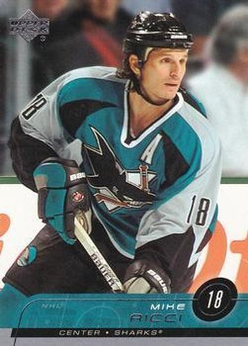 #390 Mike Ricci - San Jose Sharks - 2002-03 Upper Deck Hockey