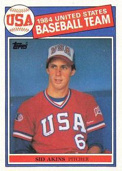 #390 Sid Akins - USA - 1985 Topps Baseball