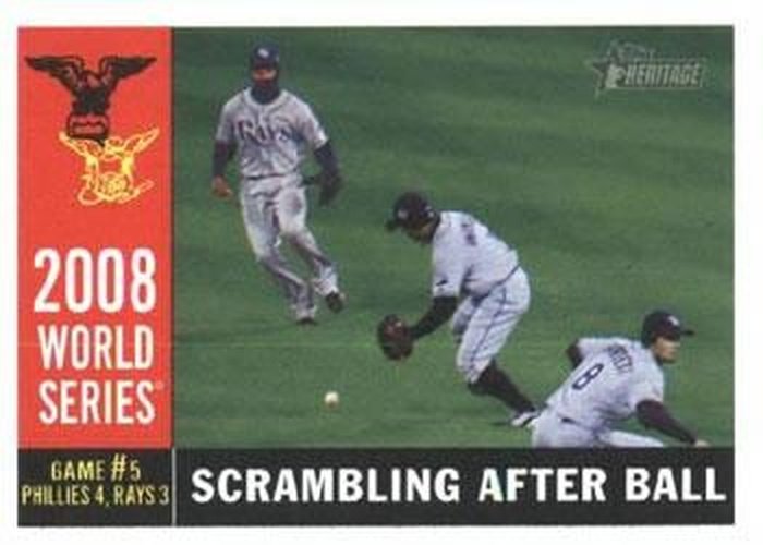 #390 Jason Bartlett / Akinori Iwamura / B.J. Upton - Tampa Bay Rays - 2009 Topps Heritage Baseball