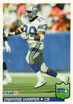 #390 Dwayne Harper - Seattle Seahawks - 1992 Fleer Football