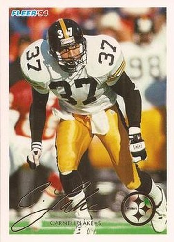 #390 Carnell Lake - Pittsburgh Steelers - 1994 Fleer Football