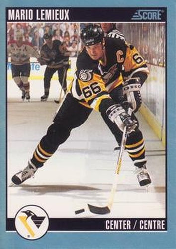 #390 Mario Lemieux - Pittsburgh Penguins - 1992-93 Score Canadian Hockey