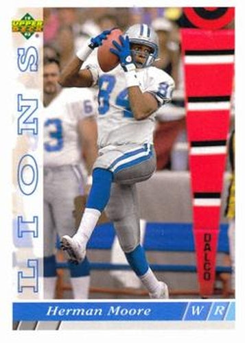 #390 Herman Moore - Detroit Lions - 1993 Upper Deck Football
