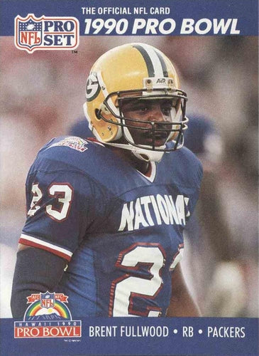 #390 Brent Fullwood - Green Bay Packers - 1990 Pro Set Football