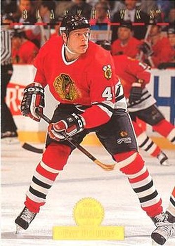 #390 Patrick Poulin - Chicago Blackhawks - 1994-95 Leaf Hockey