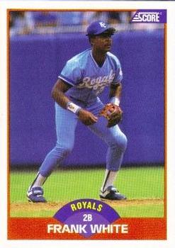 #390 Frank White - Kansas City Royals - 1989 Score Baseball
