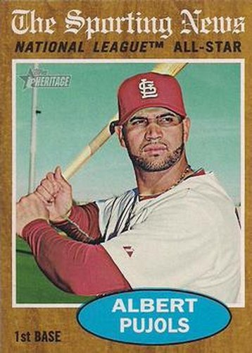 #390 Albert Pujols - St. Louis Cardinals - 2011 Topps Heritage Baseball