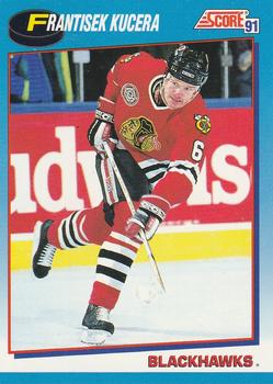 #390 Frantisek Kucera - Chicago Blackhawks - 1991-92 Score Canadian Bilingual Hockey