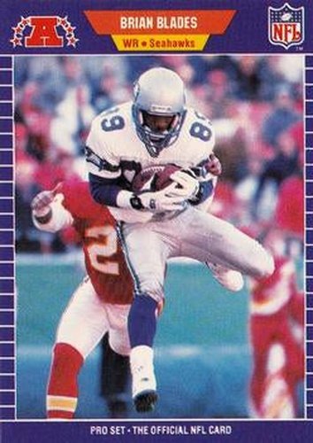 #390 Brian Blades - Seattle Seahawks - 1989 Pro Set Football