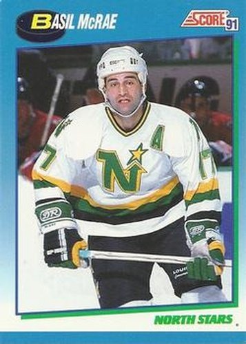 #391 Basil McRae - Minnesota North Stars - 1991-92 Score Canadian Hockey