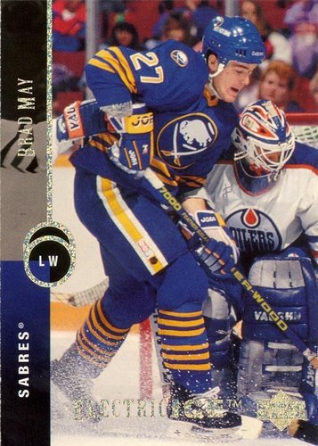 #391 Brad May - Buffalo Sabres - 1994-95 Upper Deck Hockey - Electric Ice