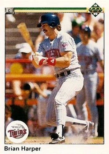 #391 Brian Harper - Minnesota Twins - 1990 Upper Deck Baseball