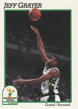 #391 Jeff Grayer - Milwaukee Bucks - 1991-92 Hoops Basketball