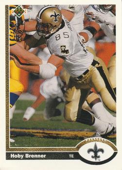 #391 Hoby Brenner - New Orleans Saints - 1991 Upper Deck Football