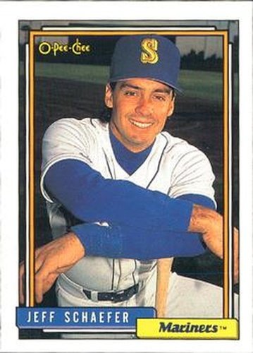 #391 Jeff Schaefer - Seattle Mariners - 1992 O-Pee-Chee Baseball