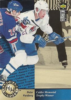 #391 Peter Forsberg - Quebec Nordiques - 1995-96 Collector's Choice Hockey
