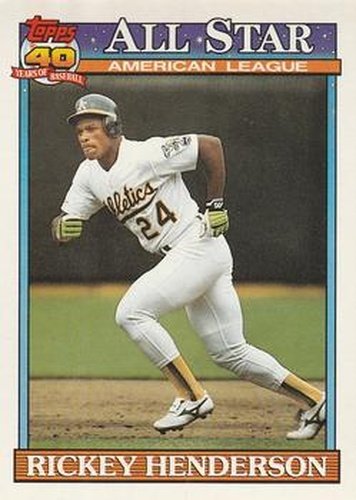#391 Rickey Henderson - Oakland Athletics - 1991 O-Pee-Chee Baseball