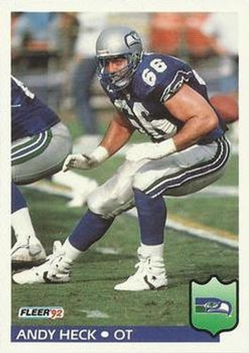 #391 Andy Heck - Seattle Seahawks - 1992 Fleer Football