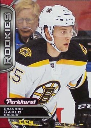 #391 Brandon Carlo - Boston Bruins - 2016-17 Parkhurst - Red Hockey