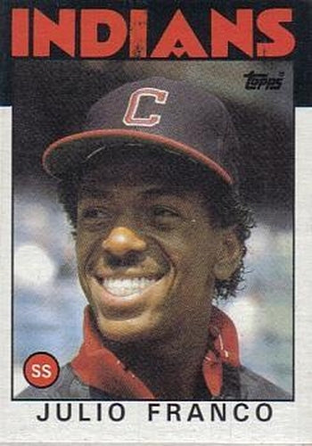 #391 Julio Franco - Cleveland Indians - 1986 Topps Baseball