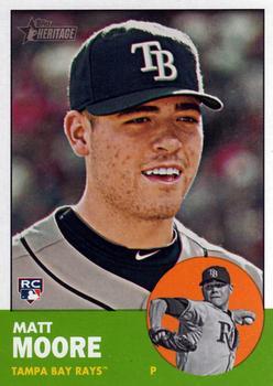 #391 Matt Moore - Tampa Bay Rays - 2012 Topps Heritage Baseball