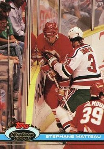 #391 Stephane Matteau - Calgary Flames - 1991-92 Stadium Club Hockey