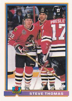 #391 Steve Thomas - Chicago Blackhawks - 1991-92 Bowman Hockey