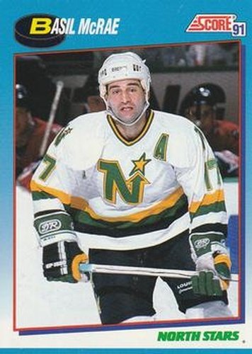 #391 Basil McRae - Minnesota North Stars - 1991-92 Score Canadian Bilingual Hockey