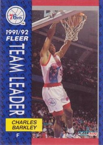 #391 Charles Barkley - Philadelphia 76ers - 1991-92 Fleer Basketball