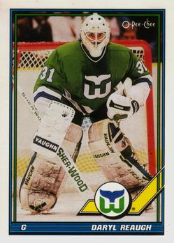 #391 Daryl Reaugh - Hartford Whalers - 1991-92 O-Pee-Chee Hockey