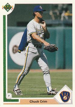 #391 Chuck Crim - Milwaukee Brewers - 1991 Upper Deck Baseball