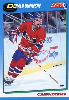 #392 Donald Dufresne - Montreal Canadiens - 1991-92 Score Canadian Hockey