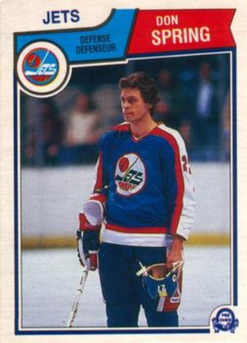 #392 Don Spring - Winnipeg Jets - 1983-84 O-Pee-Chee Hockey