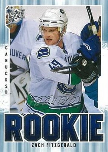 #392 Zach Fitzgerald - Vancouver Canucks - 2008-09 Upper Deck MVP Hockey