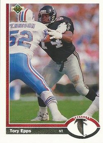 #392 Tory Epps - Atlanta Falcons - 1991 Upper Deck Football
