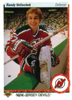 #392 Randy Velischek - New Jersey Devils - 1990-91 Upper Deck Hockey