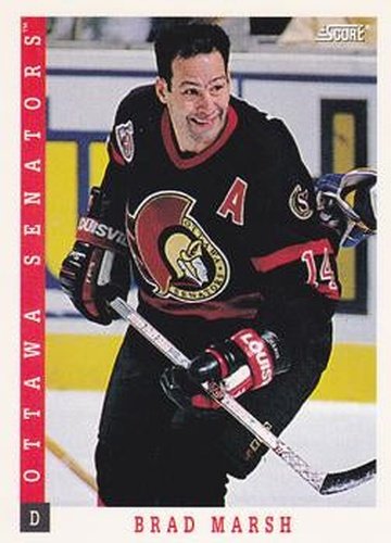 #392 Brad Marsh - Ottawa Senators - 1993-94 Score Canadian Hockey